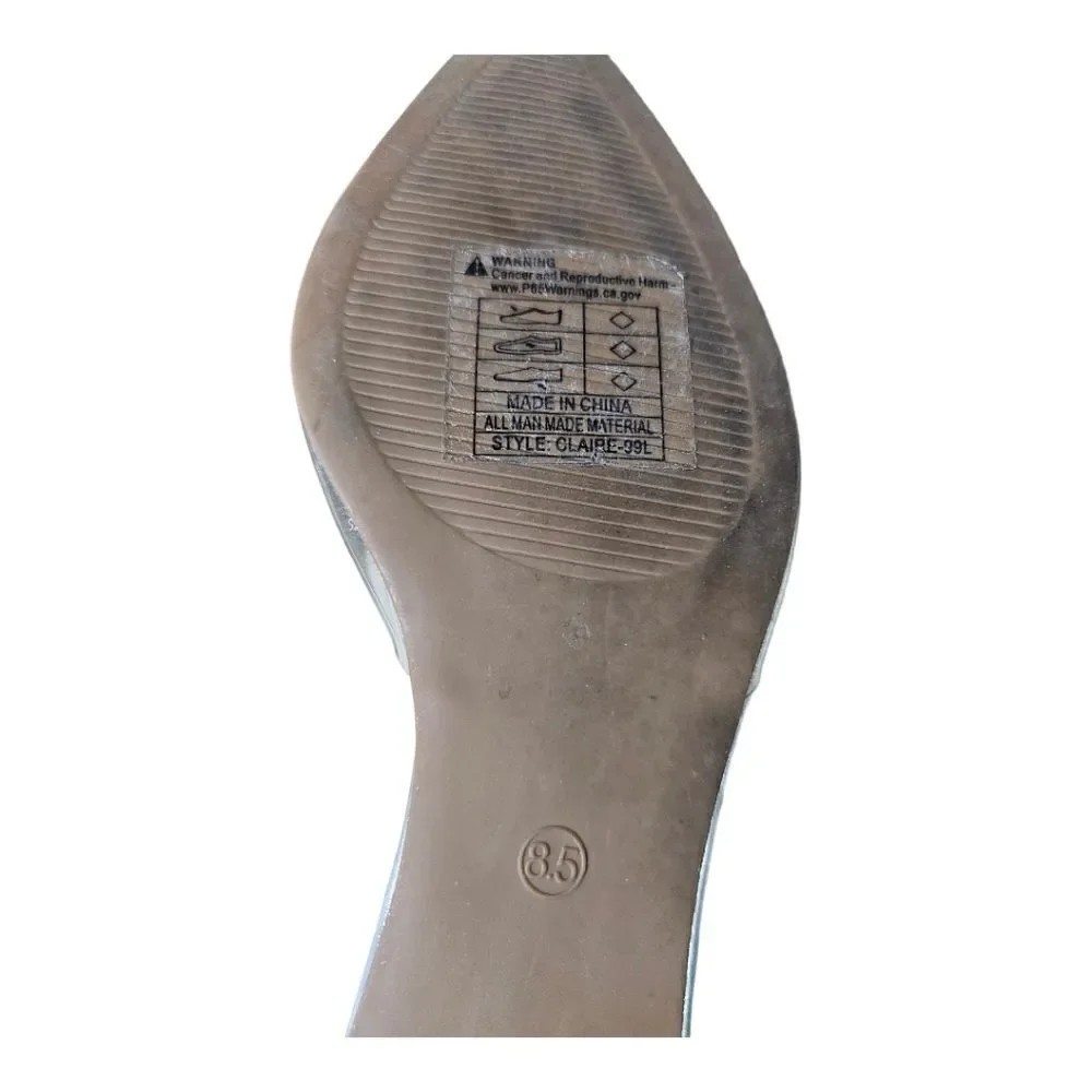 RAMPAGE Clear Jeweled Bling Flats‎ - Size 7 1/2 - Picture 8 of 8